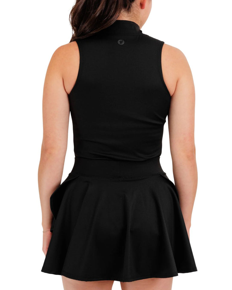 Waggle Women's Matchplay Mock Neck Sleeveless Polo