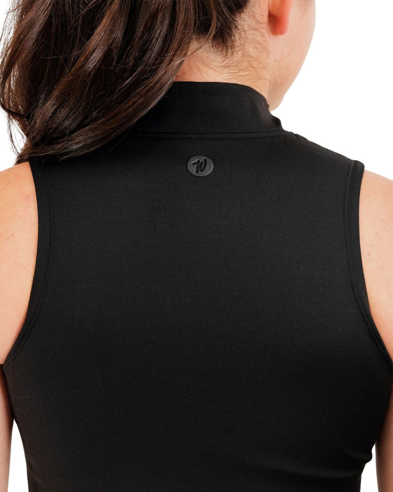 Waggle Women's Matchplay Mock Neck Sleeveless Polo