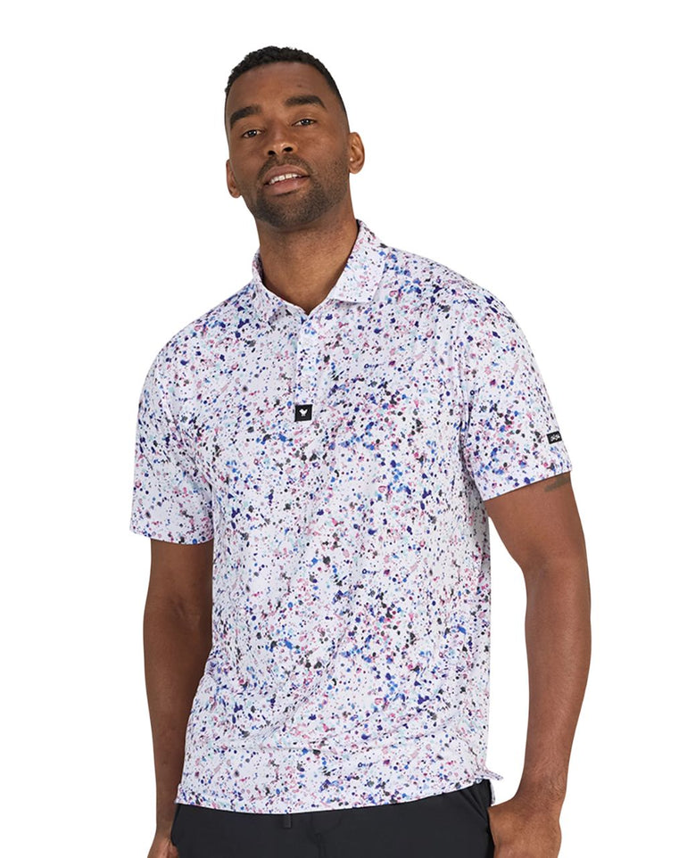 Bad Birdie Men's Paint Splatter 3 Polo