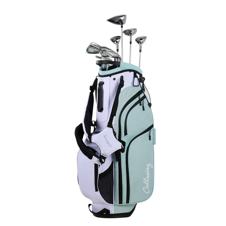 Callaway Women's REVA 11-Piece Complete Set With Peach/Surf Stand Bag