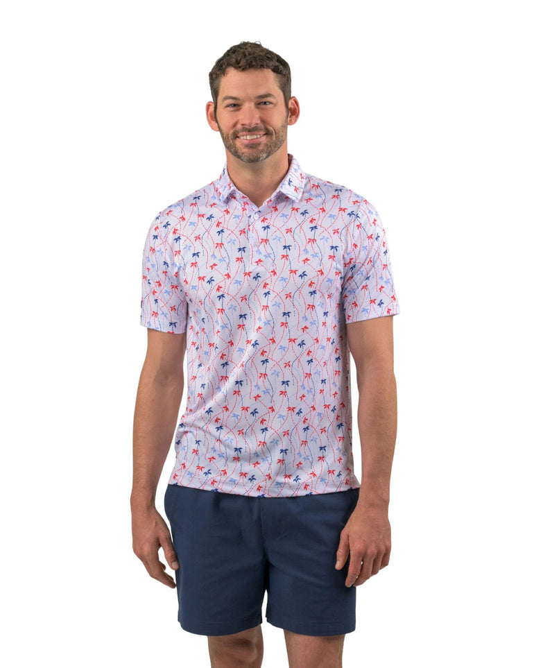 Good Good Golf Men's Tracer Palm Polo