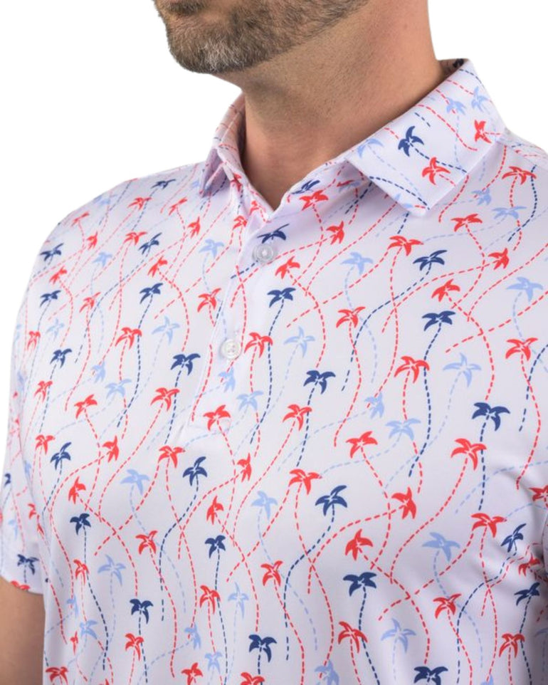 Good Good Golf Men's Tracer Palm Polo