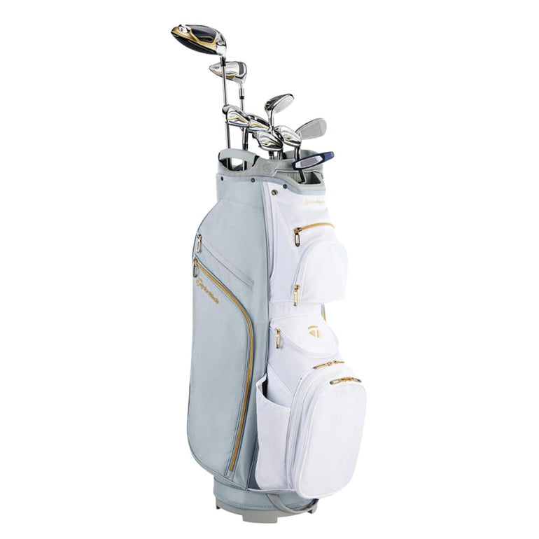 TaylorMade Women's Kalea Gold Complete Cart Bag Set - Grey