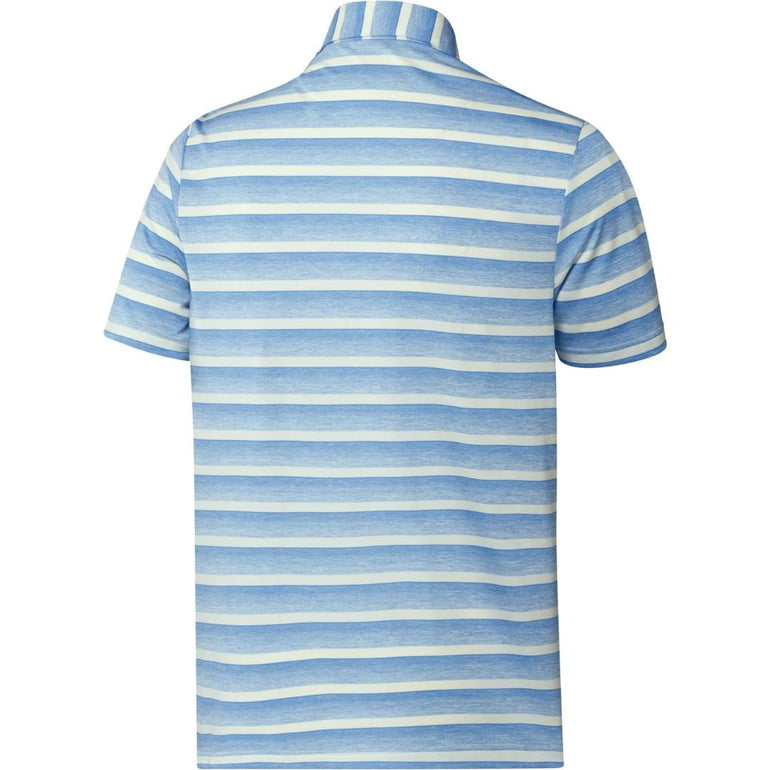 Adidas Men's Two-Color Stripe Polo 2024 - Semi Blue Burst