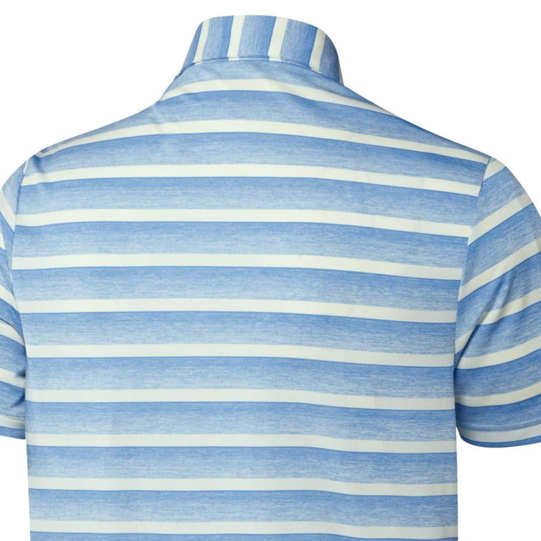 Adidas Men's Two-Color Stripe Polo 2024 - Semi Blue Burst
