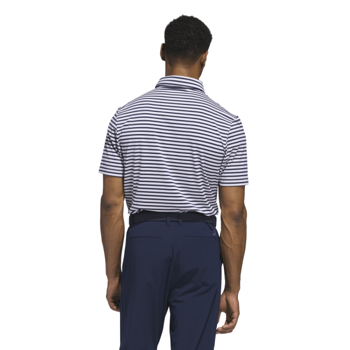 Adidas Men's Ultimate Stripe Polo 25 - White/Collegiate Navy