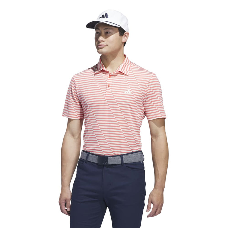 Adidas Men's Ultimate365 Mesh Print Polo 2024 - Preloved Scarlet