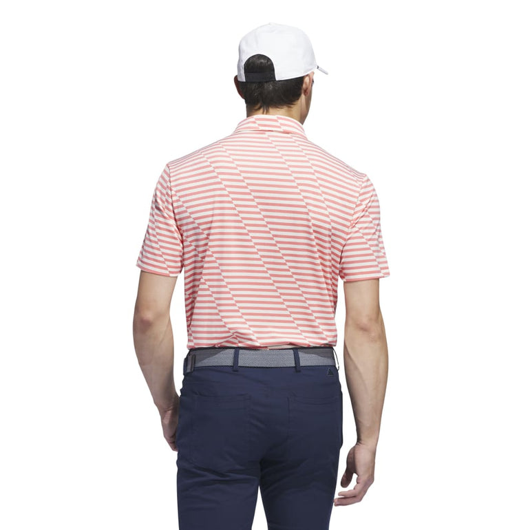 Adidas Men's Ultimate365 Mesh Print Polo 2024 - Preloved Scarlet