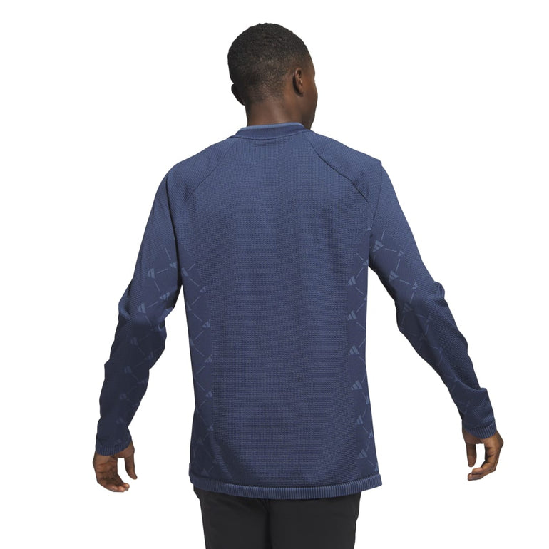 Adidas Men's Ultimate365 Tour PRIMEKNIT Long Sleeve Polo 2023 - Navy