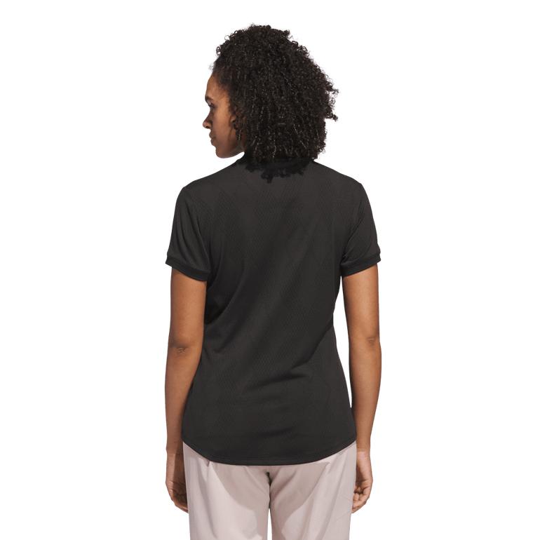 Adidas Women's Ultimate365 Diamond Jacquard Polo 25 - Black