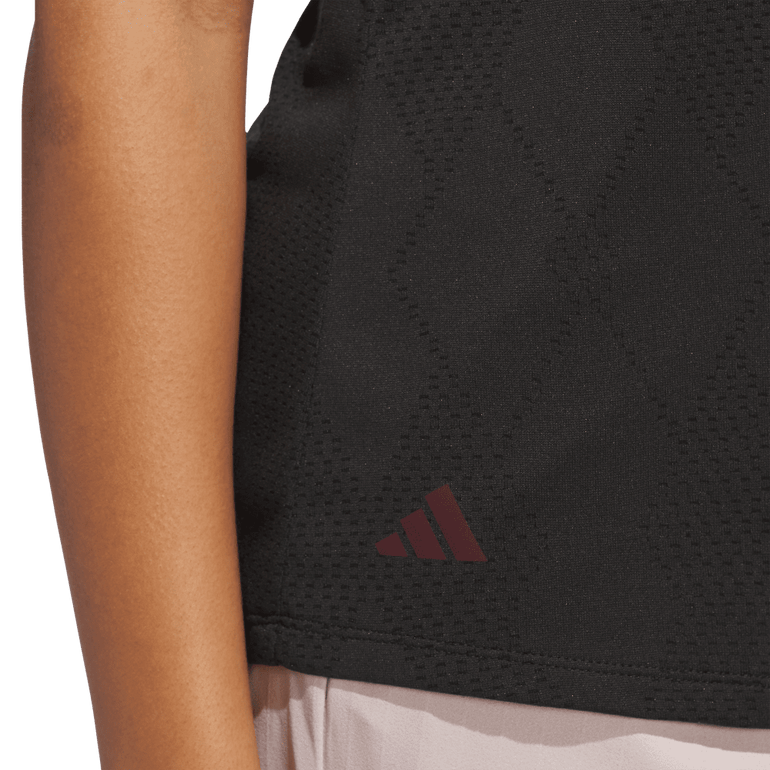 Adidas Women's Ultimate365 Diamond Jacquard Polo 25 - Black