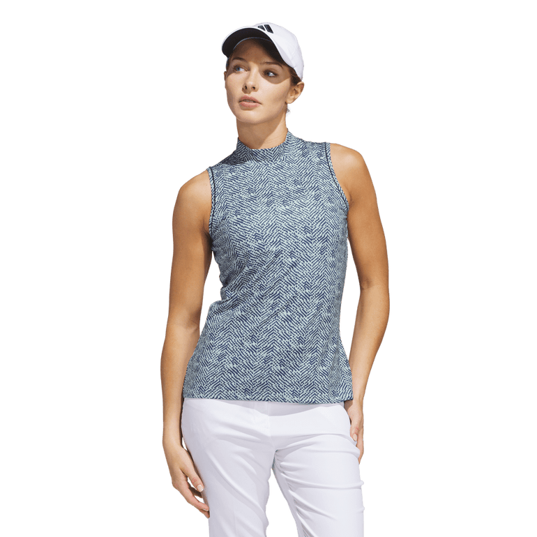Adidas Women's Ultimate365 Mock Sleeveless Polo 25 - Collegiate Navy
