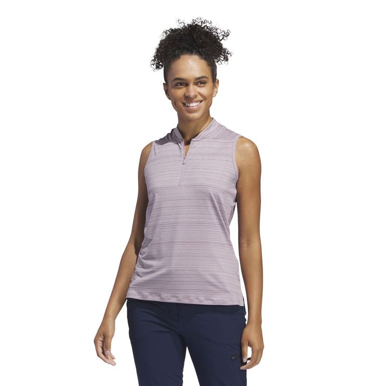 Adidas Women's Ultimate365 Sleeveless Polo 2023 - Preloved Fig