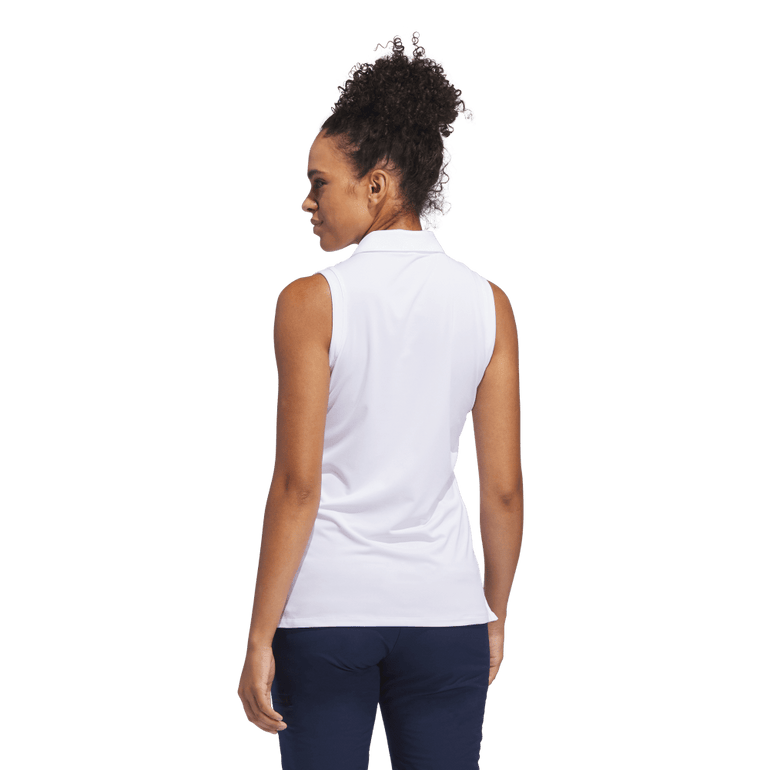 Adidas Women's Ultimate365 Solid Sleeveless Polo 25 - White