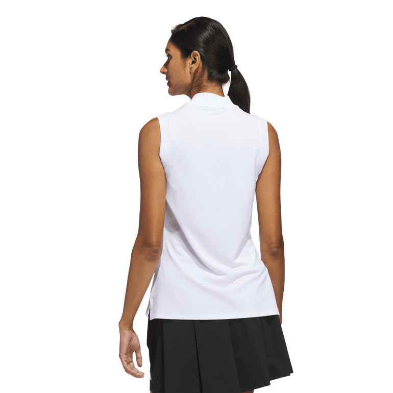 Adidas Women's Ultimate365 Zip Sleeveless Polo 25 - White