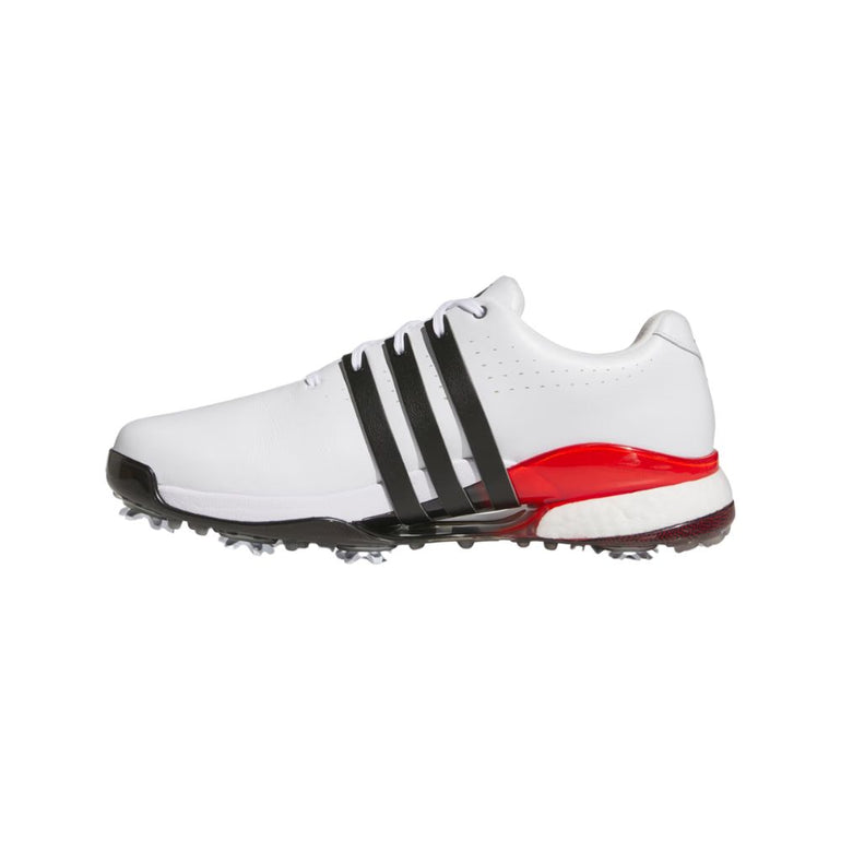 Adidas Men's Tour360 Spiked Golf Shoes 25 - White/Black/Red