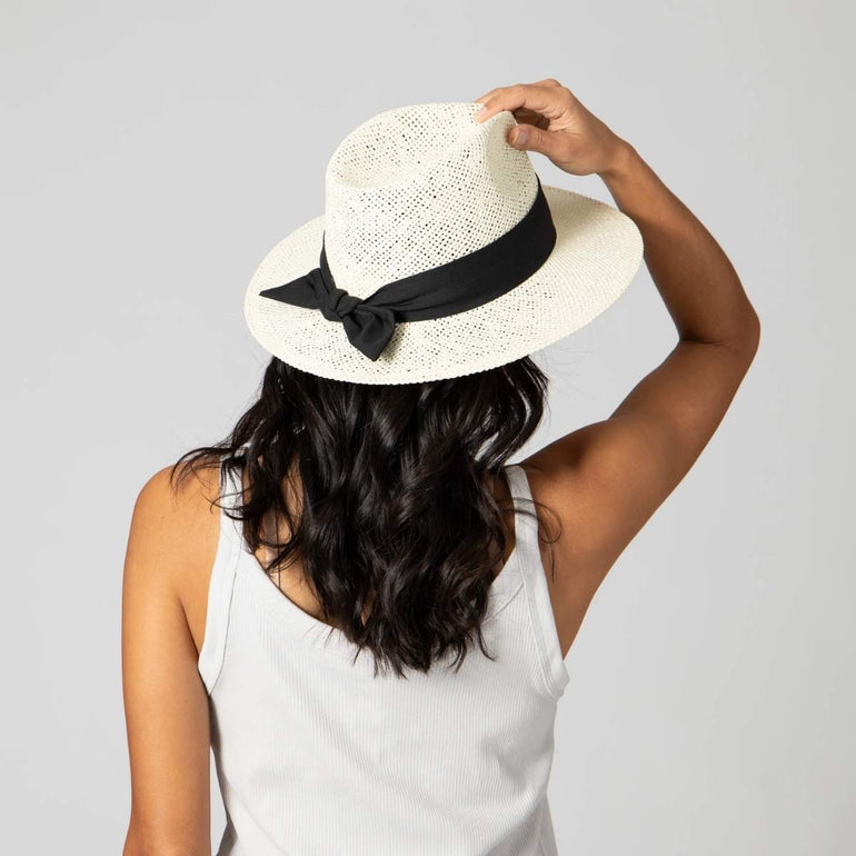 Backspin Women's Woven Paper Fedora