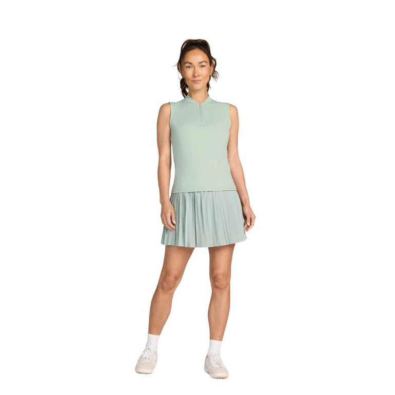 Bad Birdie Women's Blade Washed Sage Sleeveless Polo