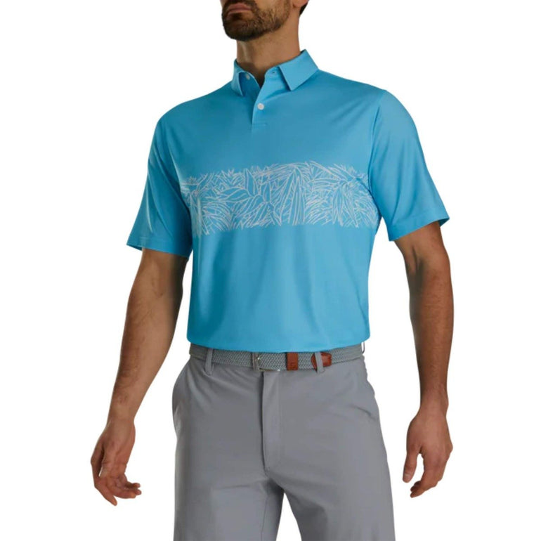FootJoy Men's Tropical Chestband Polo 23 - Pool