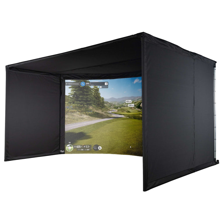Curved Golf Simulator Enclosure Kit with Premium Impact Screen