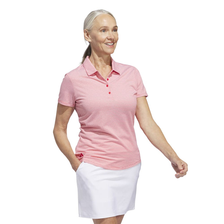 Adidas Women's Ultimate365 Jacquard Polo 24 - Collegiate Red
