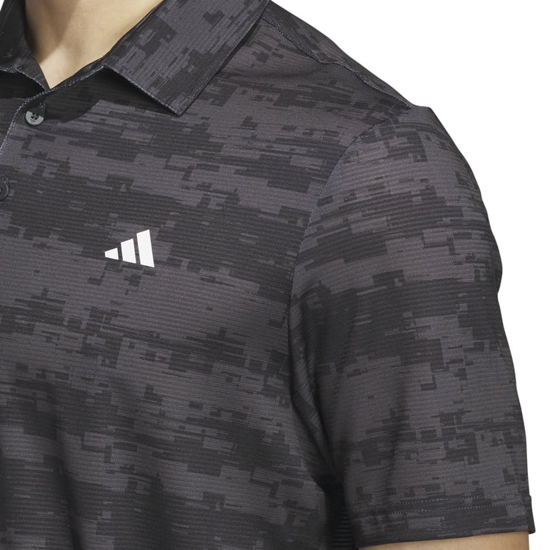 Adidas Men's Ultimate365 Heat.Rdy Stripe Polo 24 - Carbon/Black