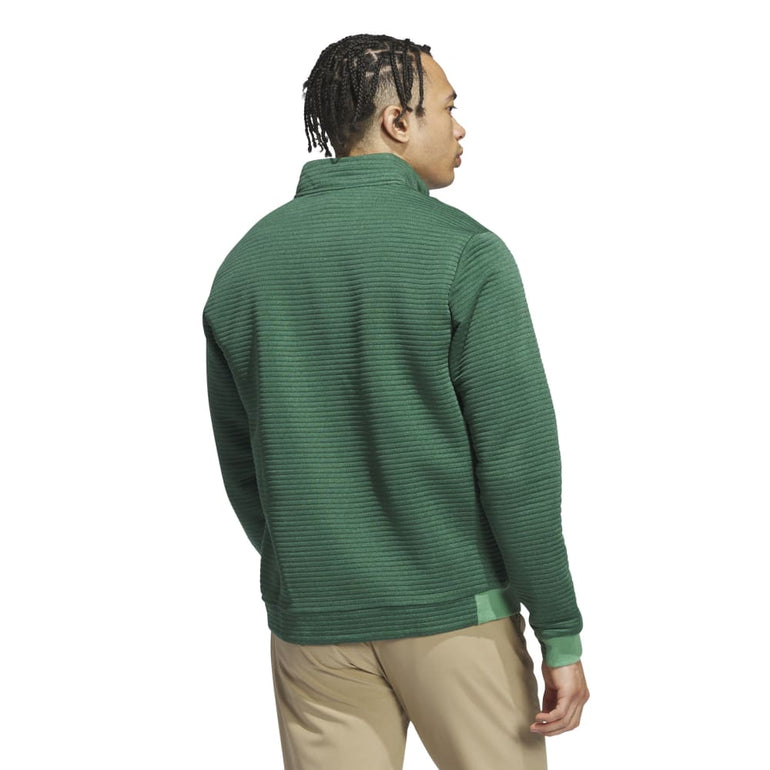 Adidas Men's Ultimate365 DWR Textured 1/4 Zip Pullover 24 - Collegiate Green