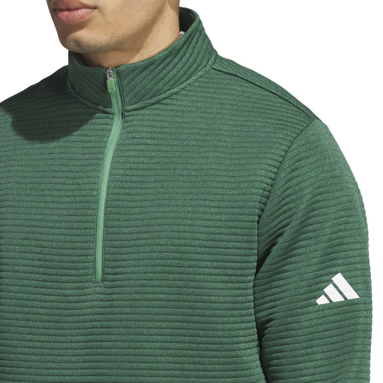 Adidas Men's Ultimate365 DWR Textured 1/4 Zip Pullover 24 - Collegiate Green