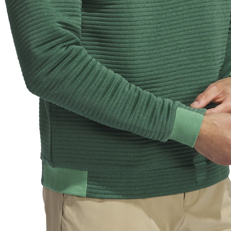 Adidas Men's Ultimate365 DWR Textured 1/4 Zip Pullover 24 - Collegiate Green