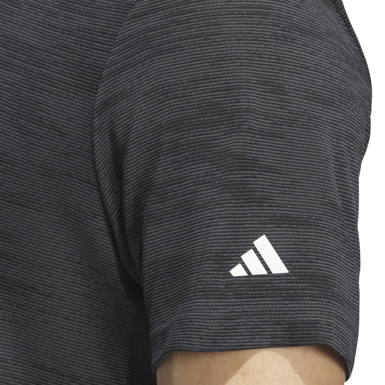 Adidas Men's Ultimate365 Textured Stripe Polo 24 - Carbon/Black