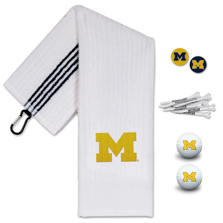 NCAA Team Effort Michigan Wolverines Golf Gift Set