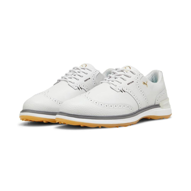 Puma Men's Avant Wingtip Spikeless Golf Shoe 24 - Feather Gray/Slate Gray