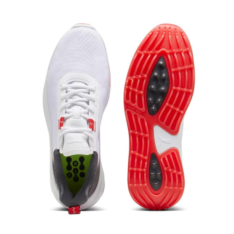 Puma Men's Fusion Crush Sport Spikeless Golf Shoe 24 - White/Dark Coal