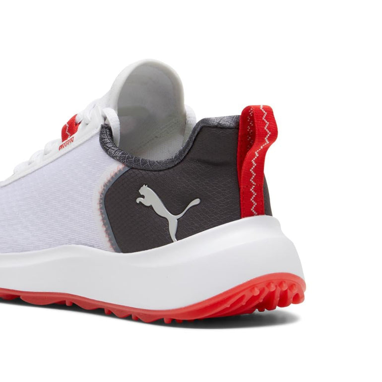 Puma Men's Fusion Crush Sport Spikeless Golf Shoe 24 - White/Dark Coal