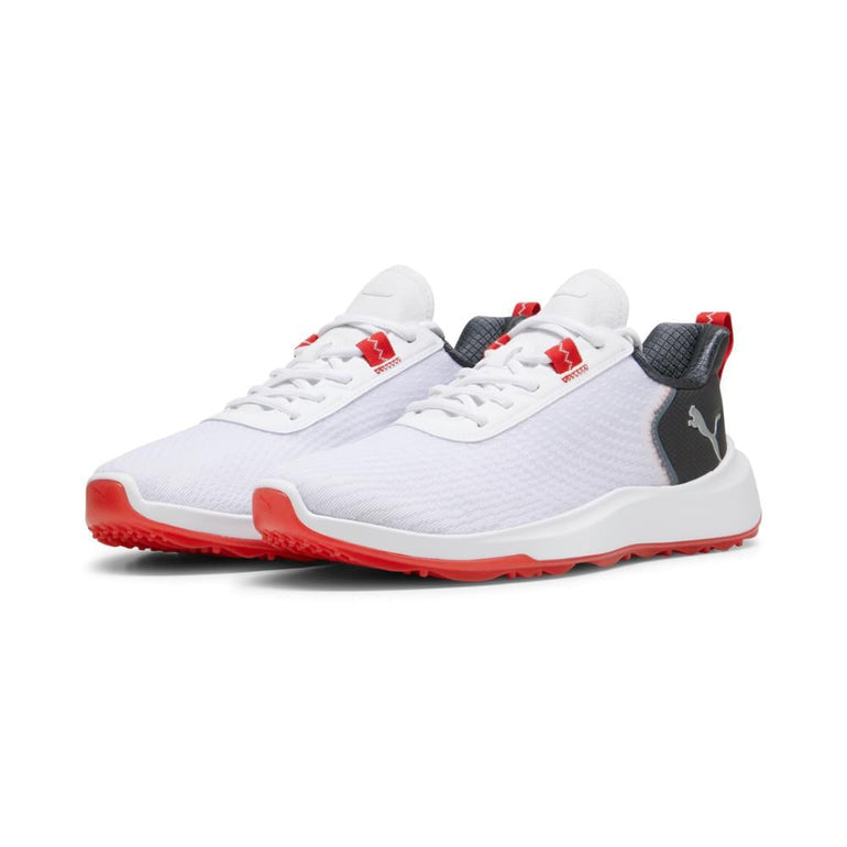 Puma Men's Fusion Crush Sport Spikeless Golf Shoe 24 - White/Dark Coal