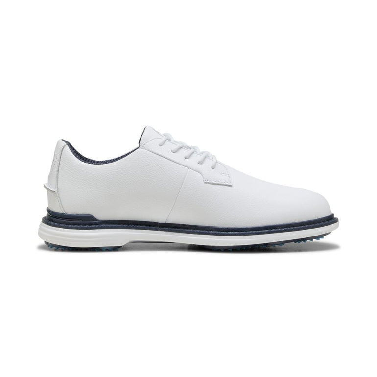 Puma Men's Royale Golf Shoe 25 - White/Deep Navy/Light Blue