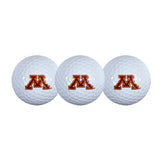 Team Effort NCAA Collegiate 3-Pack Logo Golf Balls Minnesota