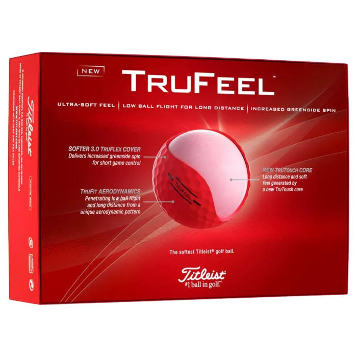 Titleist TruFeel Matte Red Golf Balls 24