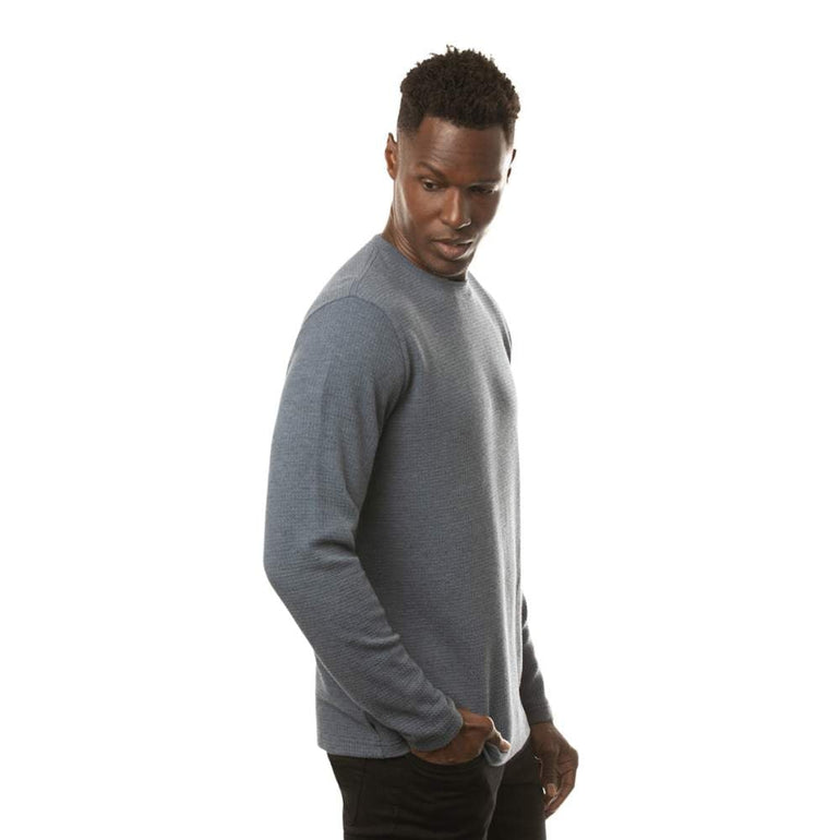 TravisMathew Men's Cloud Waffle Crew Longsleeve Shirt