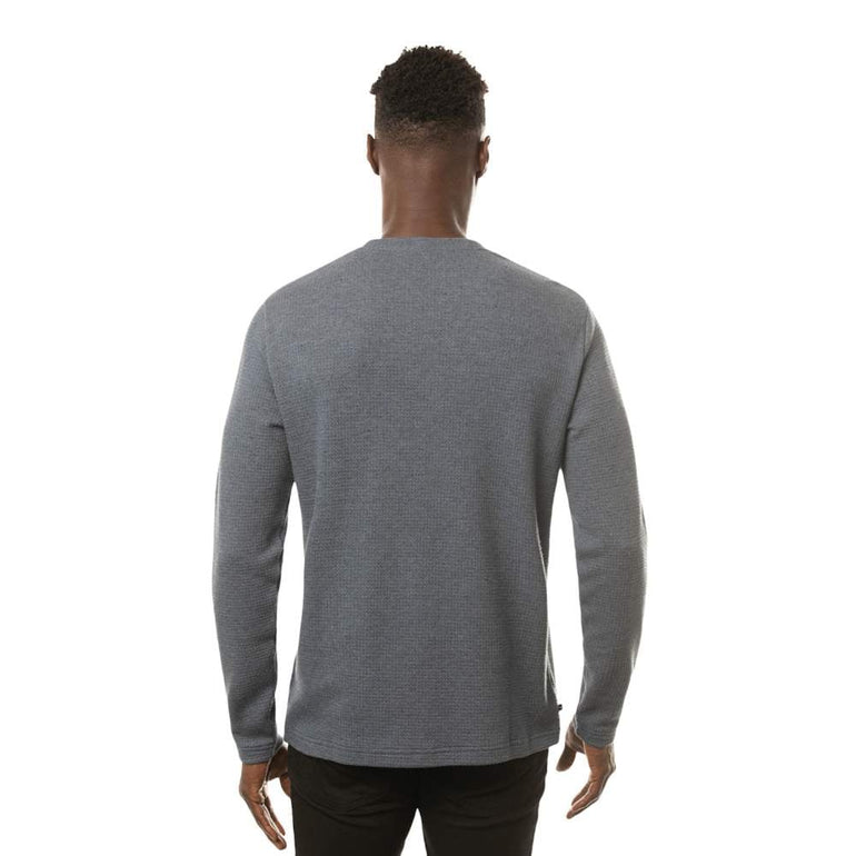 TravisMathew Men's Cloud Waffle Crew Longsleeve Shirt