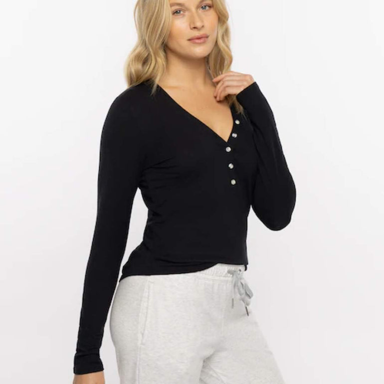 TravisMathew Women's Cloud Longsleeve Henley Tee